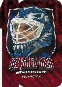 2011-12 In The Game Between The Pipes - Masked Men IV Ruby Die Cuts #MM-34 Felix Potvin Front