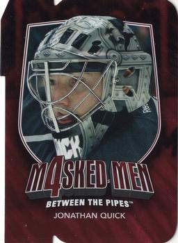 2011-12 In The Game Between The Pipes - Masked Men IV Ruby Die Cuts #MM-36 Jonathan Quick Front