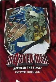 2011-12 In The Game Between The Pipes - Masked Men IV Ruby Die Cuts #MM-39 Dwayne Roloson Front