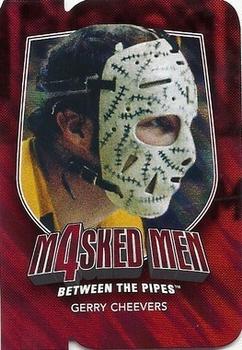 2011-12 In The Game Between The Pipes - Masked Men IV Ruby Die Cuts #MM-50 Gerry Cheevers Front
