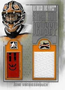 2011-12 In The Game Between The Pipes - Stick and Jersey Silver #SJ-07 John Vanbiesbrouck Front