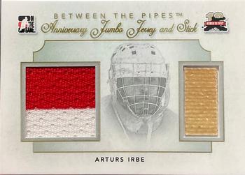 2011-12 In The Game Between The Pipes - Stick and Jersey Silver #SJ-13 Arturs Irbe Front