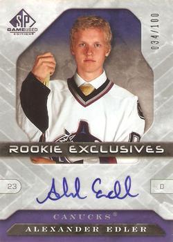 2006-07 SP Game Used - Rookie Exclusives Autographs #RE-AE Alexander Edler Front