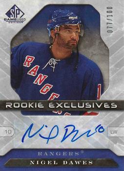 2006-07 SP Game Used - Rookie Exclusives Autographs #RE-ND Nigel Dawes Front