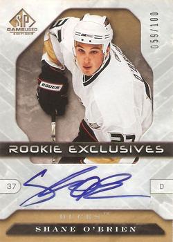 2006-07 SP Game Used - Rookie Exclusives Autographs #RE-SO Shane O'Brien Front