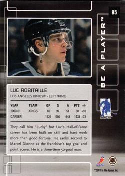 2001-02 Be a Player Memorabilia - Chicago Sportsfest Sapphire #95 Luc Robitaille Back