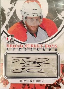 2011-12 In The Game Broad Street Boys - Autographs #A-BCO Braydon Coburn Front