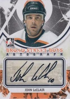 2011-12 In The Game Broad Street Boys - Autographs #A-JLE John LeClair Front