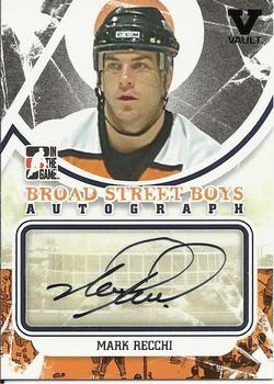 2011-12 In The Game Broad Street Boys - Autographs #A-MR Mark Recchi Front