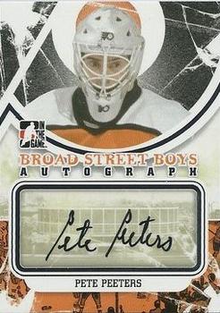 2011-12 In The Game Broad Street Boys - Autographs #A-PP Pete Peeters Front