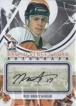 2011-12 In The Game Broad Street Boys - Autographs #A-RB Rod Brind'Amour Front