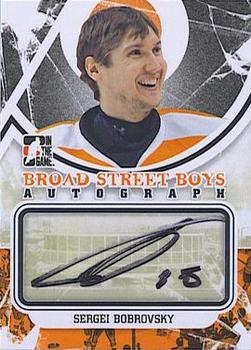 2011-12 In The Game Broad Street Boys - Autographs #A-SBO Sergei Bobrovsky Front