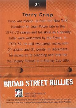 2011-12 In The Game Broad Street Boys - Gold #34 Terry Crisp Back