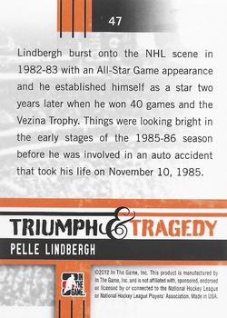 2011-12 In The Game Broad Street Boys - Gold #47 Pelle Lindbergh Back