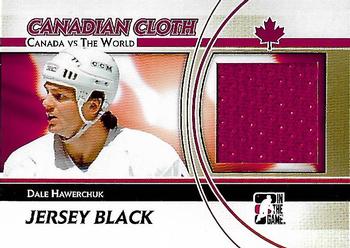 2011-12 In The Game Canada vs. The World - Canadian Cloth Jersey Black #CCM-11 Dale Hawerchuk Front