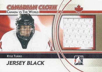 2011-12 In The Game Canada vs. The World - Canadian Cloth Jersey Black #CCM-31 Kyle Turris Front