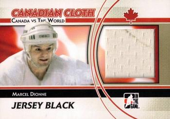 2011-12 In The Game Canada vs. The World - Canadian Cloth Jersey Black #CCM-35 Marcel Dionne Front