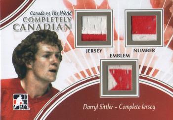 2011-12 In The Game Canada vs. The World - Completely Canadian Complete Jersey Gold #CCCJ-07 Darryl Sittler Front