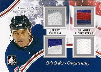 2011-12 In The Game Canada vs. The World - Worldwide Complete Jersey Silver #WWCJ-15 Chris Chelios Front