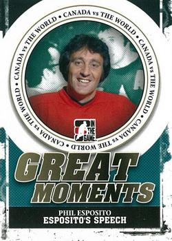 2011-12 In The Game Canada vs. The World - Great Moments #GM-01 Phil Esposito Front
