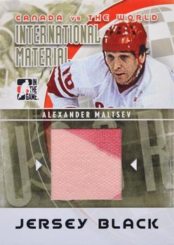 2011-12 In The Game Canada vs. The World - International Materials Black #IMM-03 Alexander Maltsev Front