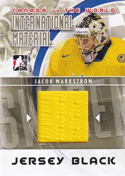 2011-12 In The Game Canada vs. The World - International Materials Black #IMM-30 Jacob Markstrom Front