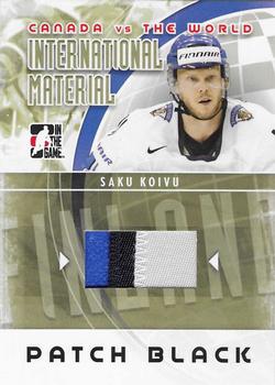 2011-12 In The Game Canada vs. The World - International Materials Patch Black #IMM-22 Saku Koivu Front