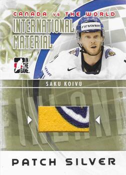 2011-12 In The Game Canada vs. The World - International Materials Patch Silver #IMM-22 Saku Koivu Front