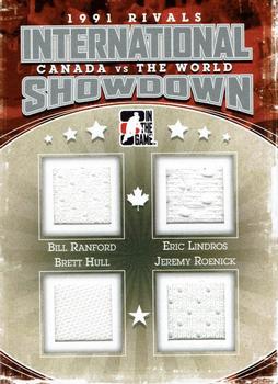 2011-12 In The Game Canada vs. The World - International Showdown Rivals Silver #ISR-07 Bill Ranford / Eric Lindros / Brett Hull / Jeremy Roenick Front