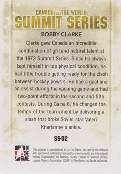2011-12 In The Game Canada vs. The World - Summit Series #SS-02 Bobby Clarke Back