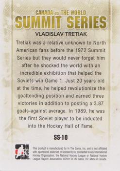 2011-12 In The Game Canada vs. The World - Summit Series #SS-10 Vladislav Tretiak Back