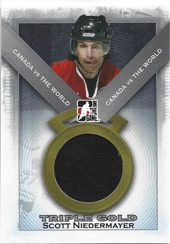 2011-12 In The Game Canada vs. The World - Triple Gold Silver #TG-06 Scott Niedermayer Front