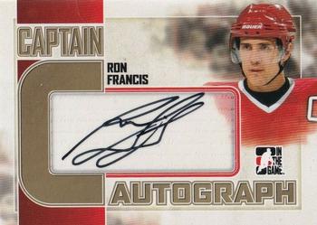 2011-12 In The Game Captain-C - Autographs Gold #A-RF Ron Francis Front