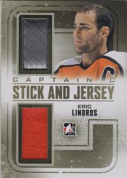2011-12 In The Game Captain-C - Stick and Jersey Gold #SJ-08 Eric Lindros Front