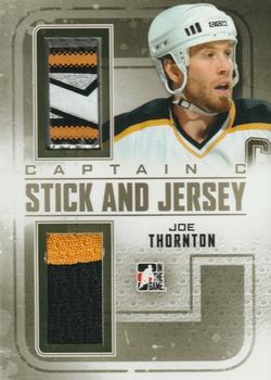 2011-12 In The Game Captain-C - Stick and Jersey Gold #SJ-12 Joe Thornton Front