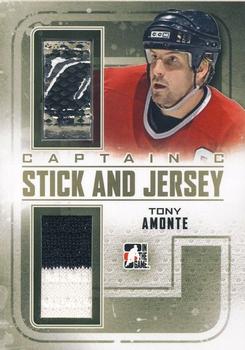 2011-12 In The Game Captain-C - Stick and Jersey Gold #SJ-27 Tony Amonte Front
