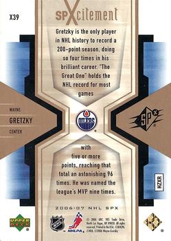 2006-07 SPx - SPXcitement #X39 Wayne Gretzky Back
