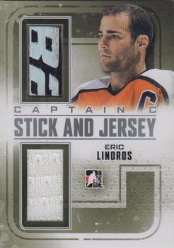 2011-12 In The Game Captain-C - Stick and Jersey Silver #SJ-08 Eric Lindros Front