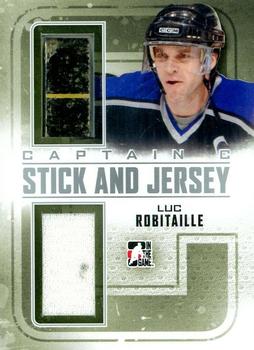 2011-12 In The Game Captain-C - Stick and Jersey Silver #SJ-22 Luc Robitaille Front