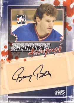 2011-12 In The Game Enforcers - Autographs #A-BB Barry Beck Front