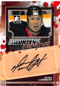 2011-12 In The Game Enforcers - Autographs #A-DL Denny Lambert Front