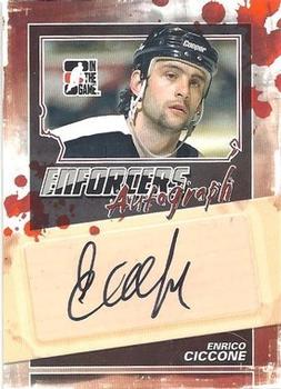 2011-12 In The Game Enforcers - Autographs #A-EC Enrico Ciccone Front