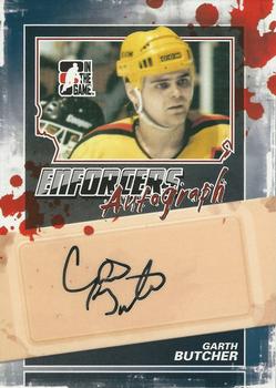 2011-12 In The Game Enforcers - Autographs #A-GB Garth Butcher Front