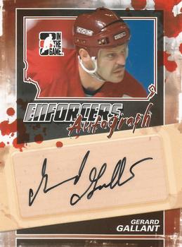 2011-12 In The Game Enforcers - Autographs #A-GG Gerard Gallant Front