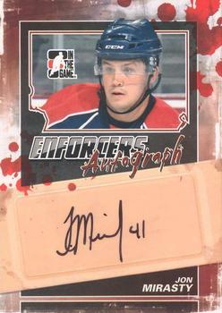 2011-12 In The Game Enforcers - Autographs #A-JMI Jon Mirasty Front