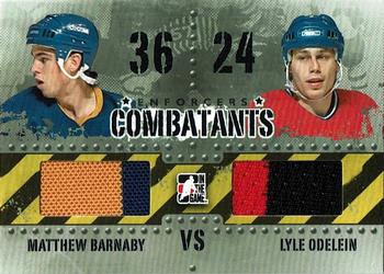 2011-12 In The Game Enforcers - Combatants Jersey Duals #C-10 Matthew Barnaby / Lyle Odelein Front