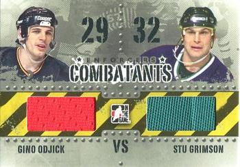 2011-12 In The Game Enforcers - Combatants Jersey Duals #C-37 Gino Odjick / Stu Grimson Front