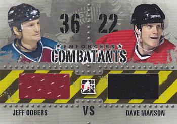 2011-12 In The Game Enforcers - Combatants Jersey Duals #C-03 Jeff Odgers / Dave Manson Front