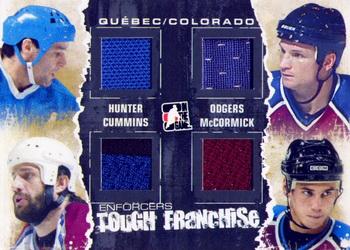 2011-12 In The Game Enforcers - Tough Franchise Jersey Quads #TF-12 Dale Hunter / Jeff Odgers / Jim Cummins / Cody McCormick Front