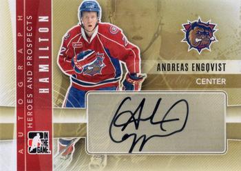 2011-12 In The Game Heroes and Prospects - Autographs #A-AEN Andreas Engqvist Front